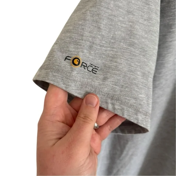 Carhartt Force Relaxed Fit Pocket T-Shirt Gray Mens Size 2XL Workwear Streetwear - Picture 3 of 4